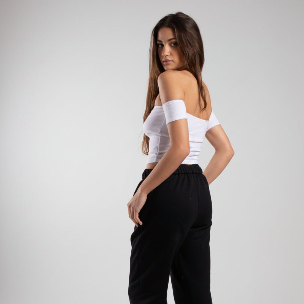 Off Shoulder Cropped Tee