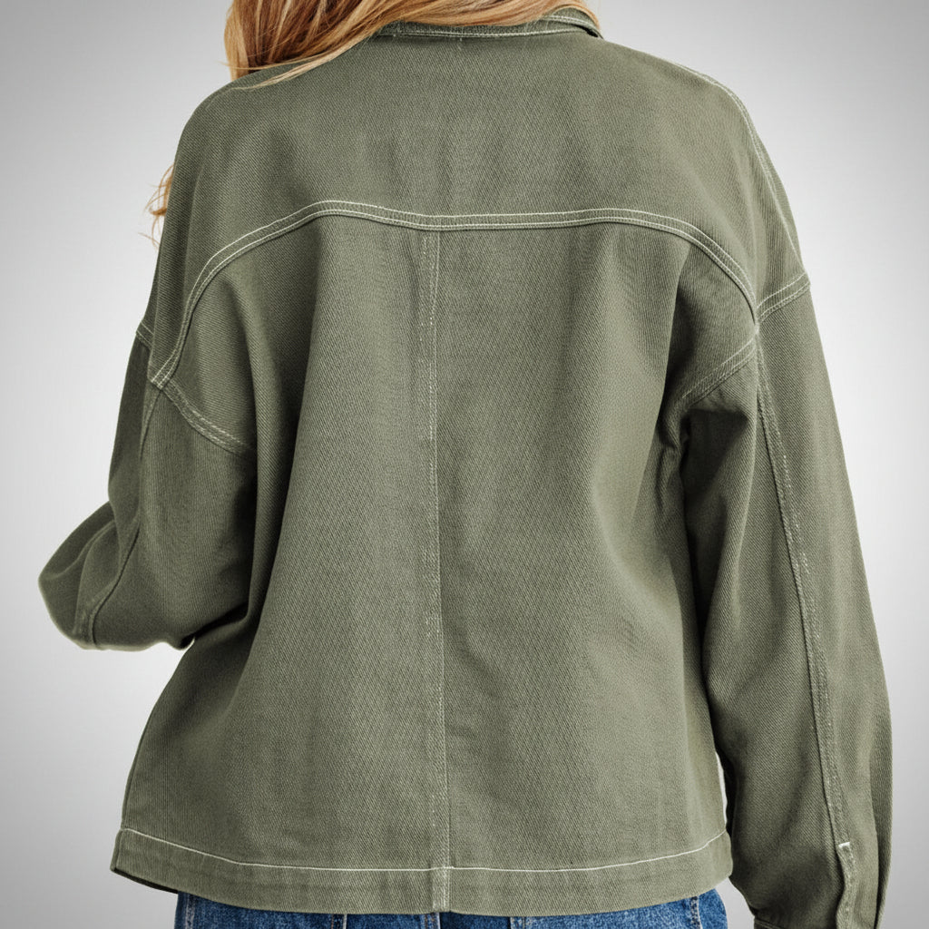 Collared Front Boyfriend Jacket