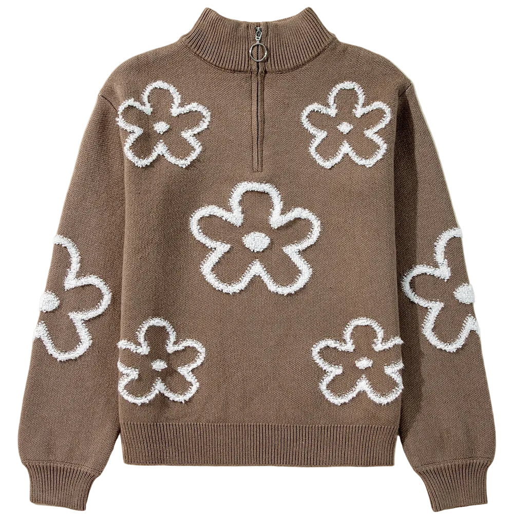 Half Zipper Stand Sweater