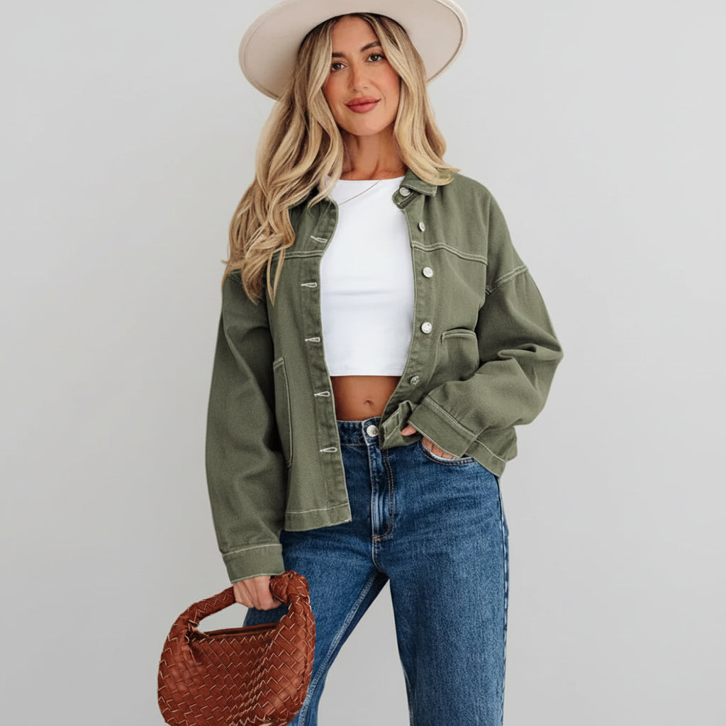 Collared Front Boyfriend Jacket