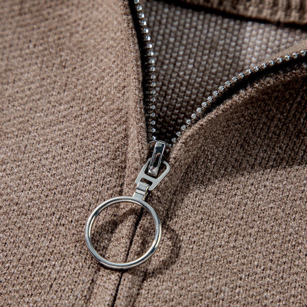 Half Zipper Stand Sweater