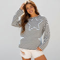Stripe Starry Patch Casual Knit Top